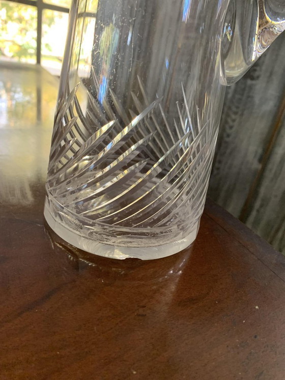 Jarra de Cristal Mid-Century, Hungría, años 60 – Vasos y jarras, Mid Century Modern (photo 4 of 5)