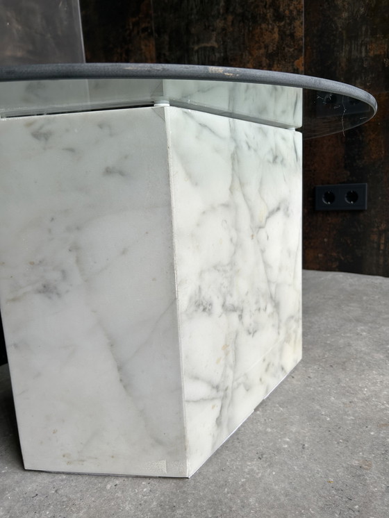 Image 1 of Vintage coffee table marble glass