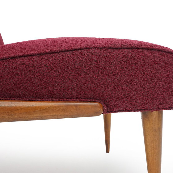 Image 1 of Paire de fauteuils en bois et bouclette, années 1940