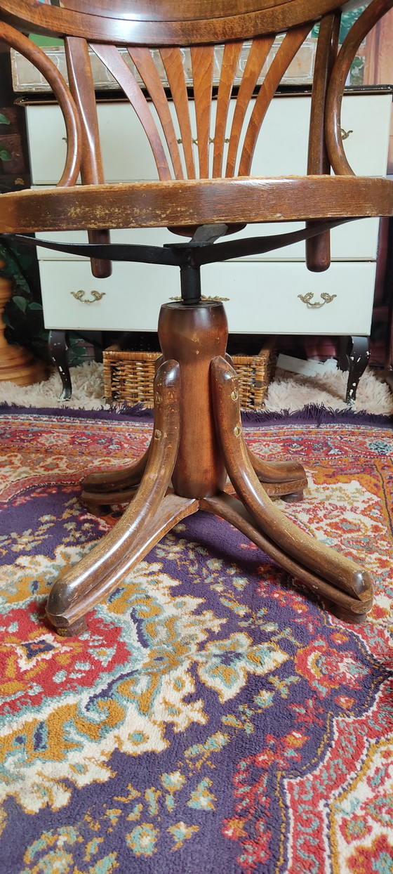 Sedia girevole vintage Ligna Captain – Sedie girevoli, Metal, Wood (photo 6 of 11)