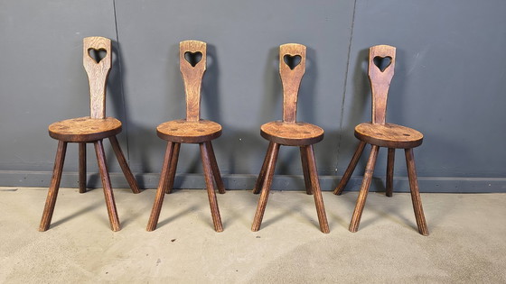 Image 1 of Vintage brutalist heart shaped chairs, 1960s
