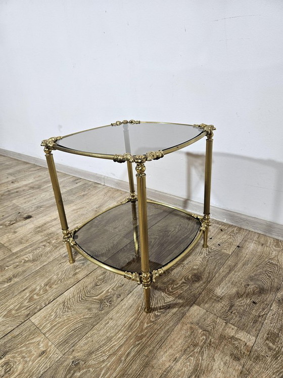 Messing Bijzettafel, Frankrijk, jaren 50 – Glass, Brass (photo 11 of 12)