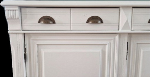 White Country Style Sideboard – dressoirs, Metal, Wood (photo 2 of 10)