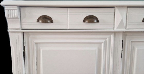 White Country Style Sideboard – Metal, Wood (photo 2 of 10)