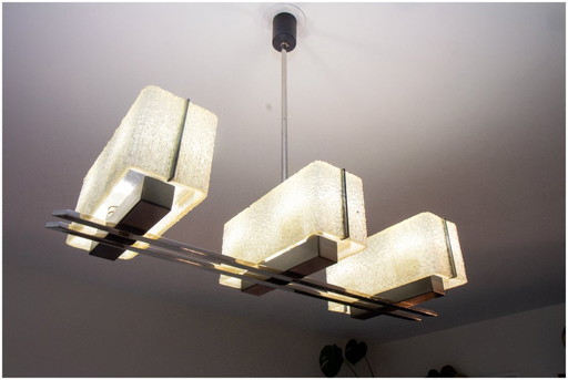 Modernist chandelier, Maison Arlus ocean liner, 1960