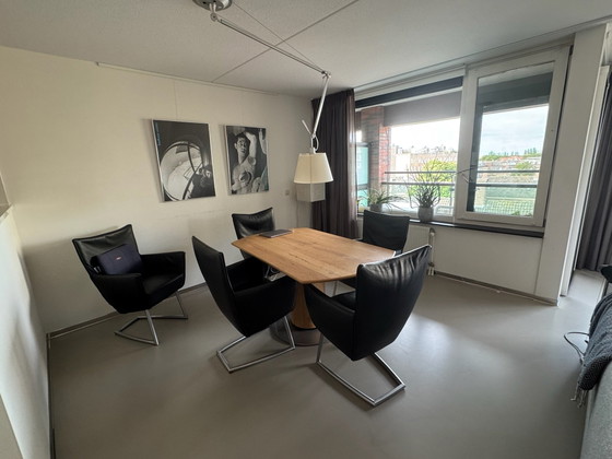 Extendable Oak Dining Table with Metal Base, Brand Venjakob – Wood (photo 6 of 6)