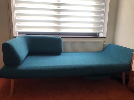 Image 1 of 2xzits bankje blauw/groen