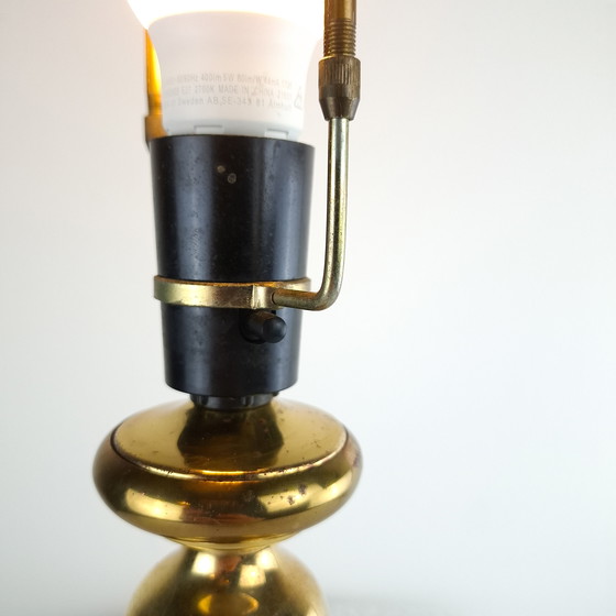 Image 1 of Lampe de table vintage en laiton, années 60/70, style milieu du siècle