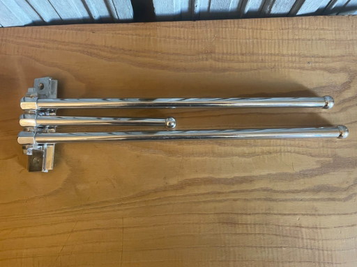 Portasciugamani cromato con 3 barre mobili, tubo tondo, stile francese