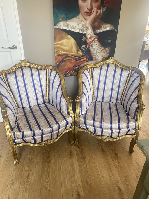 2 fauteuils baroques anciens