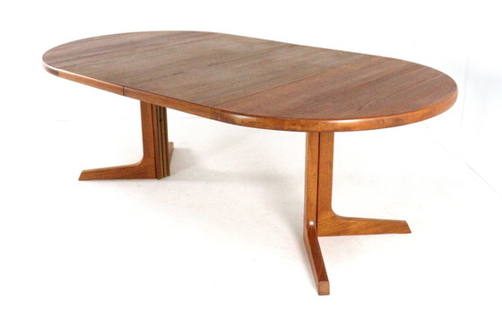 Image 1 of Gudme Round 2x Extendable Dining Table 'Nabbe' Vintage