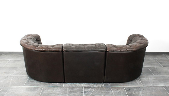 Image 1 of De Sede DS11 a due posti in pelle patchwork marrone