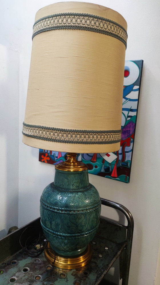 Image 1 of keramische tafellamp uit de jaren 1950