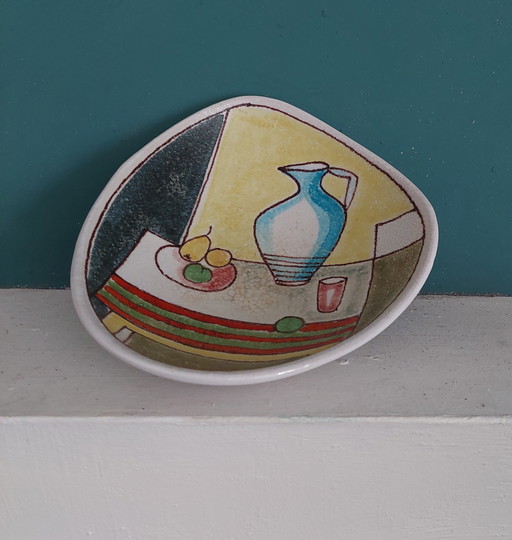 Fanciullacci Hand Made Ceramic Dish. Made in Italy 1960's.