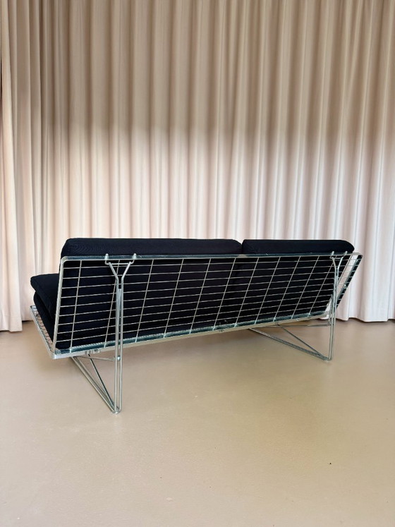 Vintage Moment sofa Niels Gammelgaard Ikea 1980s, 2 seaters, Metal, Textile, Black (photo 4 of 8)