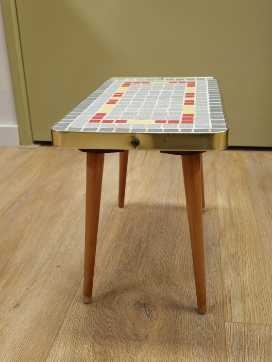 Image 1 of Table d'appoint vintage Table à plantes Mosaïque