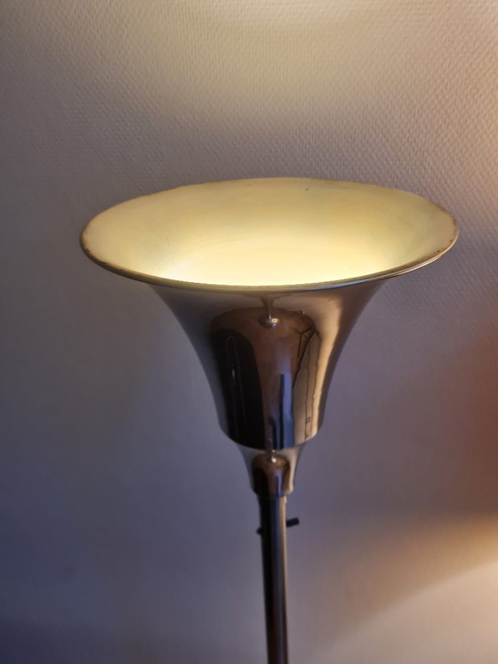 Image 1 of Art Deco vloerlamp, nikkelchroom, jaren 30