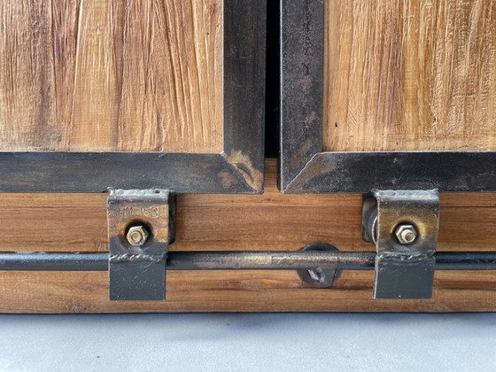 Image 1 of Industrial recycled wood TV cabinet 203 cm