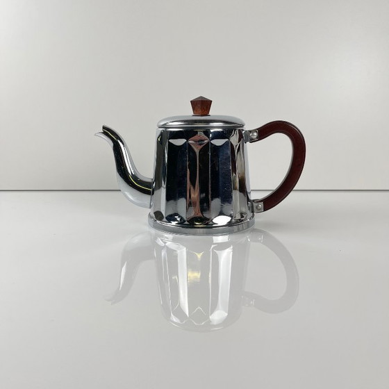 Image 1 of Set da caffè vintage in metallo cromato e bachelite, anni '40/'50