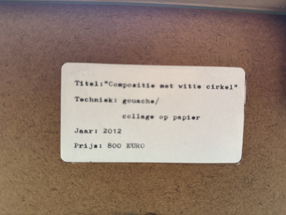 Image 1 of Obra constructiva "composición con círculo blanco"