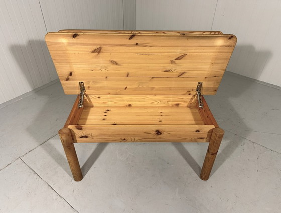 Image 1 of Korup Stolefabrik solid pine bench with storage Denmark