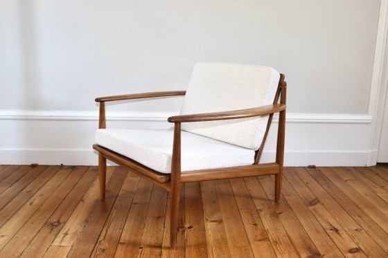 Image 1 of Fauteuil scandinave vintage teck Grete Jalk 1960