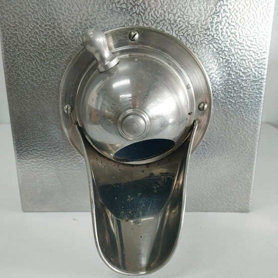 Rare Vintage Metal Coffee Bean Silo/Dispenser, Decorative Objects, Silver (photo 7 of 8)