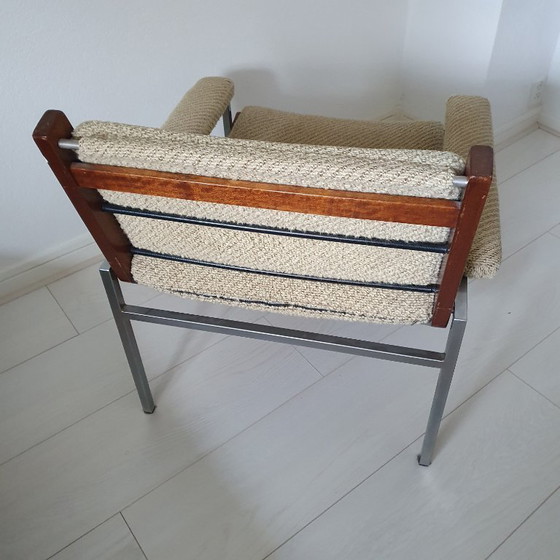 Image 1 of 2 sedie vintage Rob Parrey in pelle/tessuto