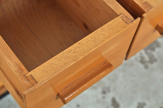 Image 1 of Beukenhouten schoolkast / dressoir, / ladekast, 1950s