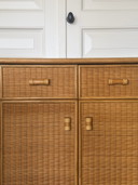 Vintage rattan Sideboard / small cabinet 80s