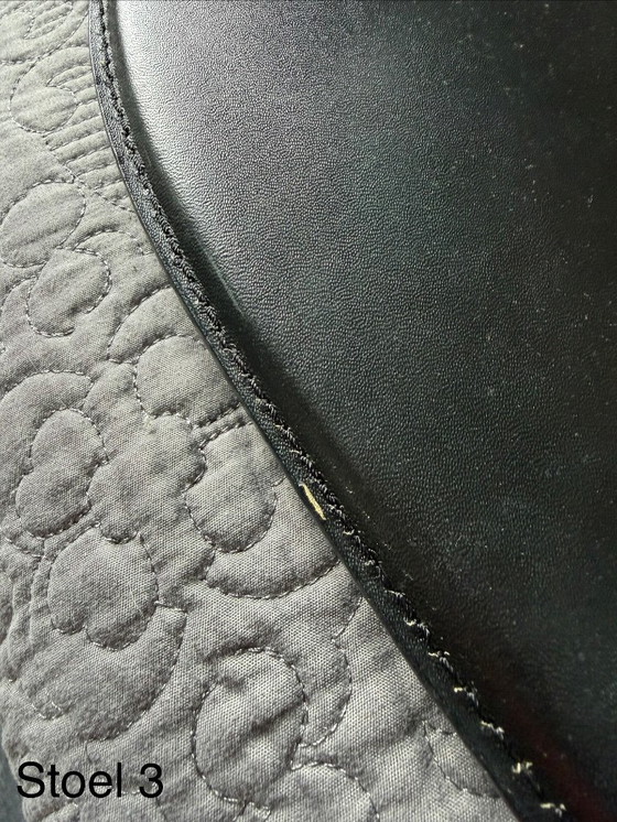 Fasem - Gualtierotti/Vegni - 4 sedie da pranzo in pelle nera – Leather, Metal (photo 10 of 13)