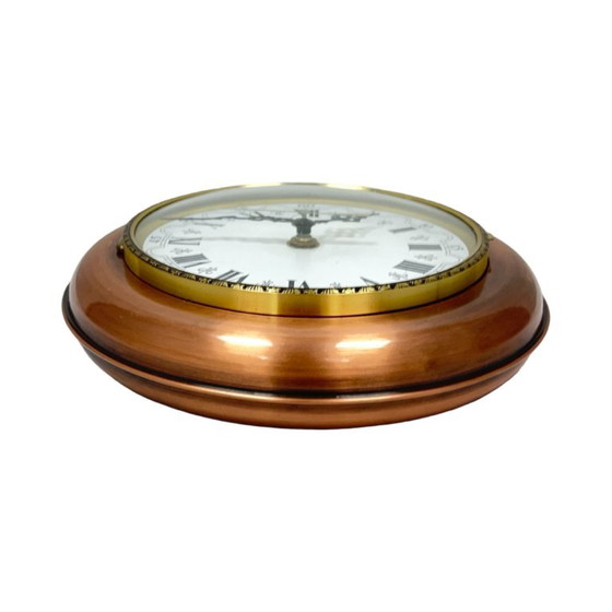 Orologio da parete "da tasca" in stile retrò tedesco – Rame e ottone, anni '70, per Kienzle – Glass, Metal (photo 7 of 12)