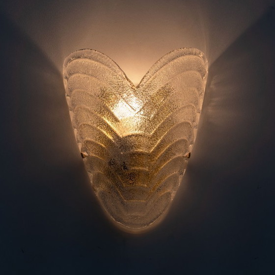 Image 1 of Coppia di lampade da parete in vetro di Murano in stile Barovier, vintage anni '60