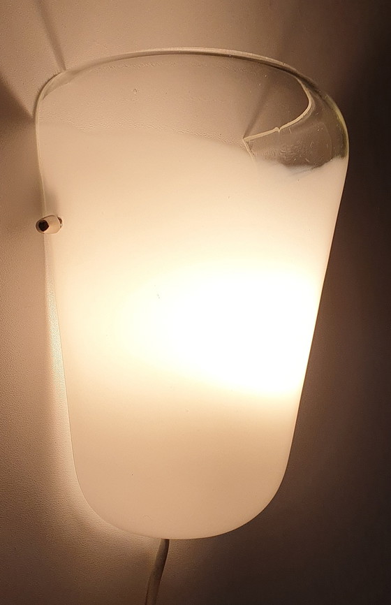 Image 1 of Vintage Mond Geblazen Wandlamp