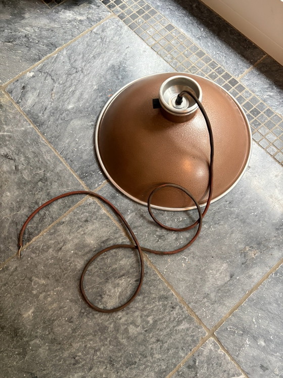Vintage bruine aluminium hanglamp – Hanglampen (photo 6 of 8)