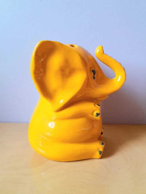 Ceramic elephant money box 1960