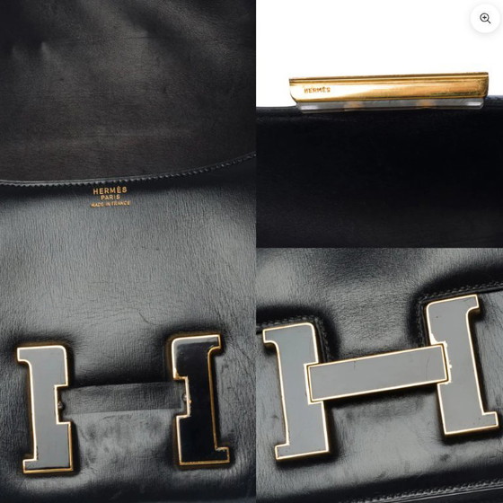 Image 1 of Borsa HERMES Constance en Cuir Noir - 101146