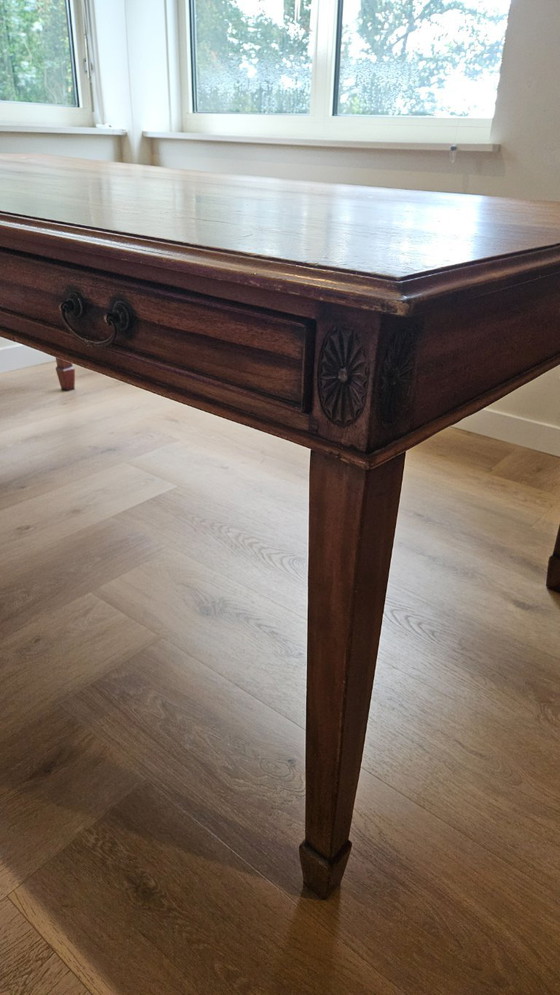Grote Massief Houten Eettafel Jan Frantzen – 200 × 100 Cm – 6 Lades – Wood (photo 7 of 8)