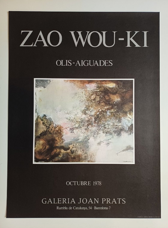 Poster della mostra Zao Wou-Ki Olis-Aiguades, 1978, Carta, Nero, Abstract (foto 4 di 5)
