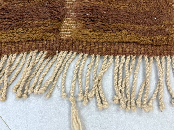 Tappeto marocchino marrone tinta unita in lana 3/2 Tappeto marocchino su misura – Tappeti, Wool, Cotton (photo 7 of 11)