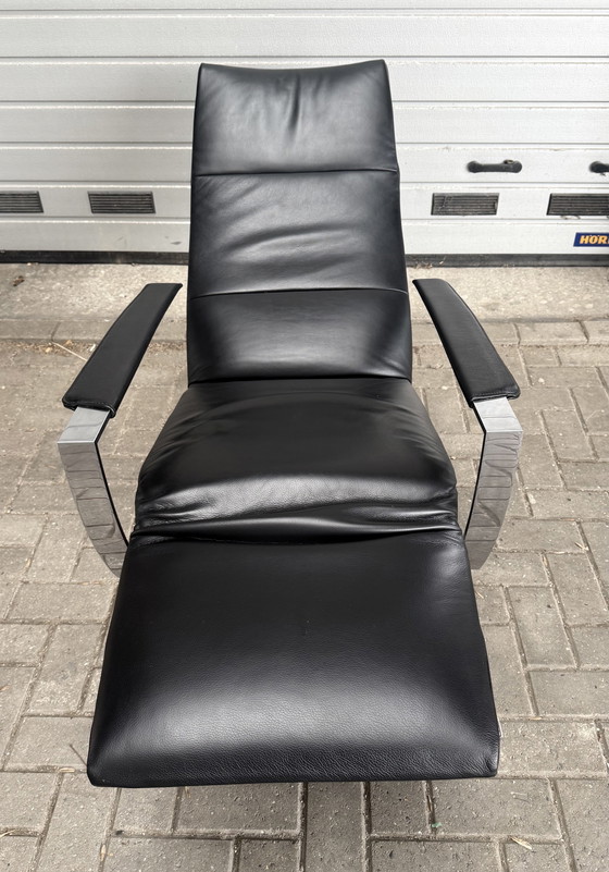Image 1 of Jori Idaho Relax Armchair, Medium, Multi-Move, Black Leather, As Good As New
