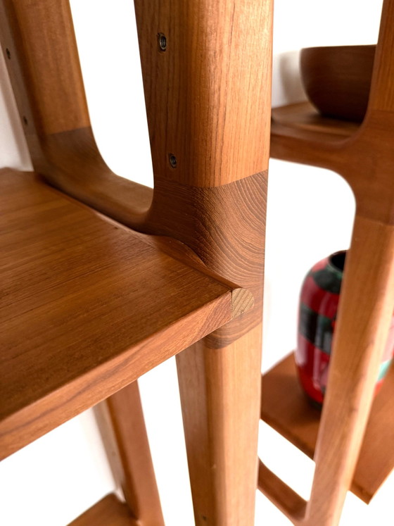 Sistema a parete vintage in teak, Dyrlund anni '80, Armadi a muro, Legno, Marrone (foto 7 di 15)