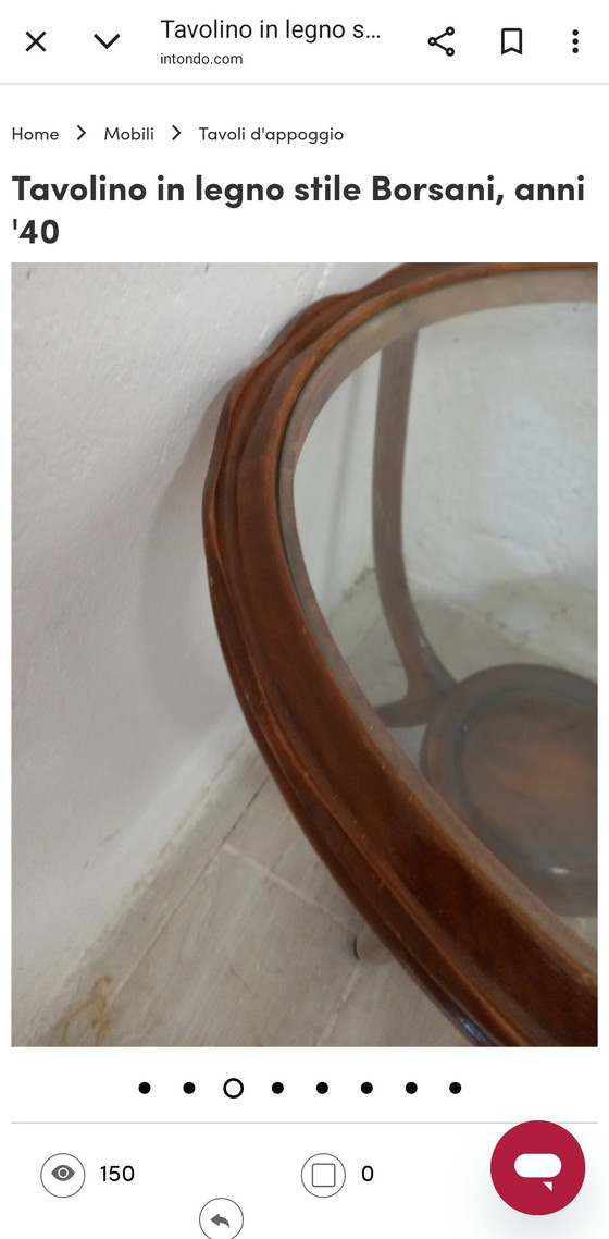 Image 1 of Tavolino Anni 40 Stile Borsani