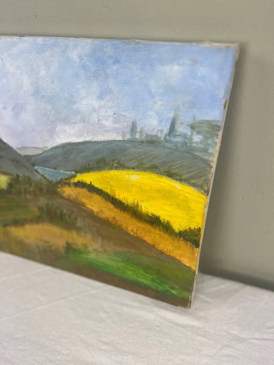 Olio su tela “Gers Hills” – Dipinti e disegni, Canvas, Vintage (photo 3 of 6)