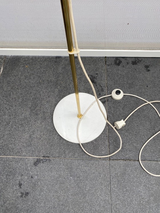 Image 1 of Vintage floor lamp with red shade