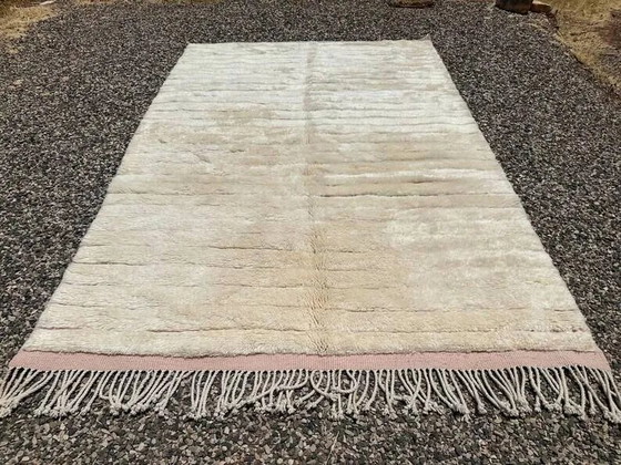 Ecru and beige Moroccan Mrirt rug 350x250 cm, textured minimalist design, Rugs & carpets, Wool, Cotton (photo 3 of 16)