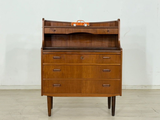 Danish Teak Secrétaire Bureau Meuble à écrire Vintage