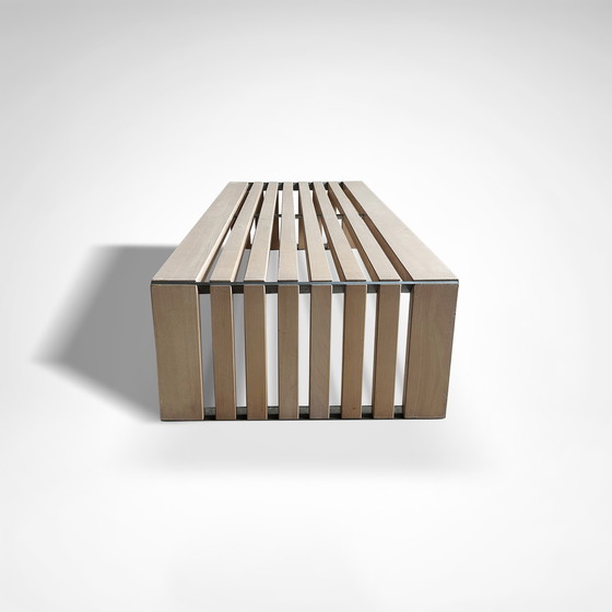 Image 1 of Banc Passe Partout en frêne à lattes par Walter Antonis pour Arspect 1970