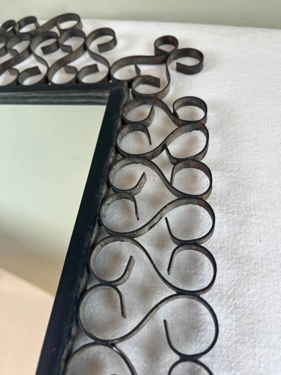 Specchio in ferro battuto Chaty Vallauris – Iron, Mid Century Modern (photo 5 of 16)