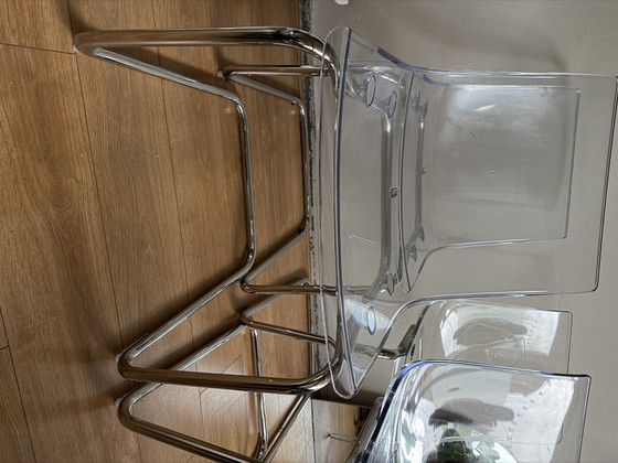 Set of 4 IKEA “Tobias” Design Chairs – Carl Öjerstam (Transparent & Chrome) – Carl Öjerstam voor IKEA (photo 3 of 5)